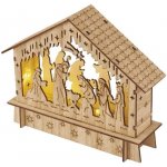 Emos LED vánoční betlém dřevěný 15 cm 2x AA vnitřní teplá bílá časovač – Hledejceny.cz