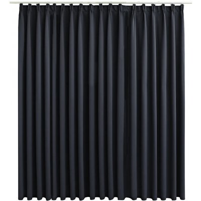 Elegantní Závěs s Kovovými Háčky, 290 x 245 cm, Černý, 100% Polyester – Hledejceny.cz