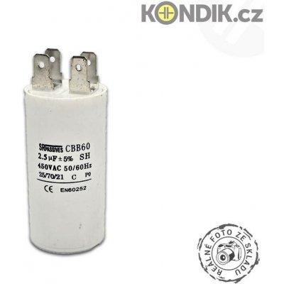Motorový rozběhový kondenzátor 2,5uF 450V CBB60A | Zboží Auto