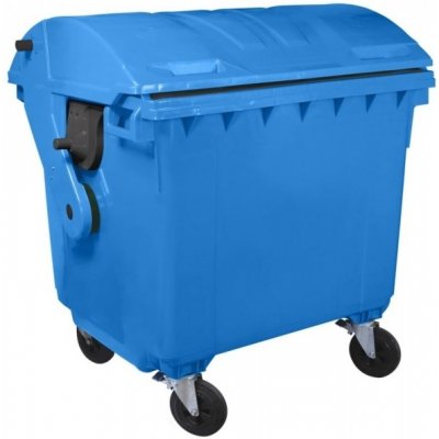 Plastik Gogic Plastový kontejner 1 100 l modrý kulaté víko – Zboží Mobilmania