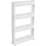 Tectake 401629 Kuchyňský pojízdný regál do úzkých prostor 4 police polypropylén – Zboží Mobilmania