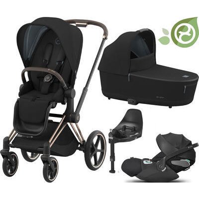 CYBEX Set Priam Rosegold Seat Pack Conscious Collection + Cloud Z2 i-Size a Base Z2 onyx black 2023