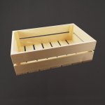 AMADEA Dřevěná bedýnka z masivního dřeva 40 x 27 x 12 cm – Zboží Dáma