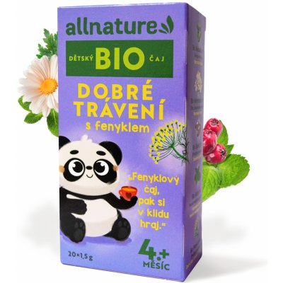 Allnature Děts.čaj Dobré tráv.fen.BIO 20x1.5g – Zboží Dáma