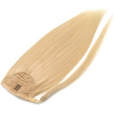 CLIP IN culík rovný ze 100% pravých vlasů 50cm - nejsvětlejší blond