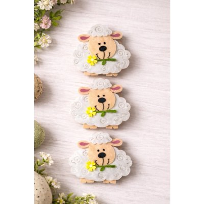 Lepaso Beránek filc kolíček 7,5cm mix – Zboží Dáma