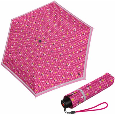 Knirps Rookie Triple Pink Reflective lehký skládací deštník