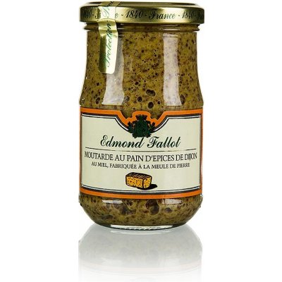 Edmond Fallot Hrubozrnná dijonská hořčice s kořeněným chlebem s medem, 205g - sklo – Zbozi.Blesk.cz