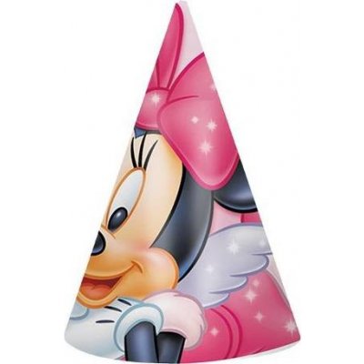 Cakesicq Párty papírová čepička růžová Minnie 6ks – Zboží Dáma