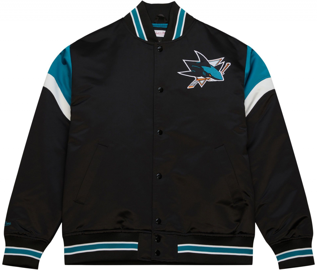 Mitchell & Ness San Jose Sharks NHL Heavyweight Satin Jacket