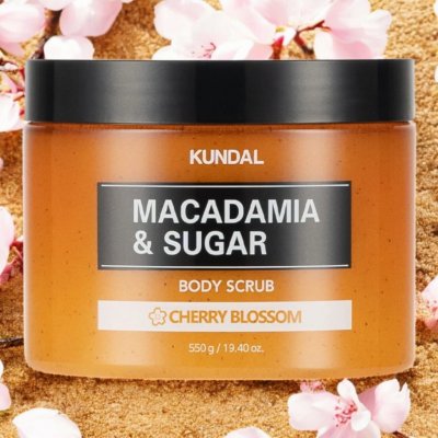 KUNDAL Macadamia & Sugar Body Scrub Cherry Blossom 550 ml – Zboží Dáma