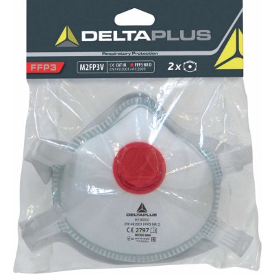 Delta M2FP3V respirátor FFP3 s ventilem bílá 2 ks – Zboží Mobilmania