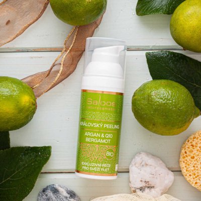 Saloos Bio královský peeling Argan & Q10 - Bergamot 50 ml – Hledejceny.cz