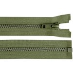Kostěný zip šíře 5 mm délka 45 cm bundový 327 zelená – Zboží Dáma