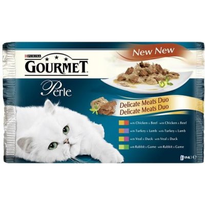 Gourmet Perle Cat duo hovězí & kuře 4 x 85 g