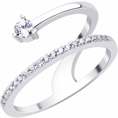 Bruno dvojitý prsten se zirkony Y0020 – Sleviste.cz