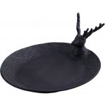 Dekorační černý oválný tácek s hlavou jelena 36 x 25 x 13 cm – Hledejceny.cz