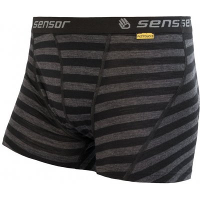 Sencor Merino Active boxerky černo šedé pruhy