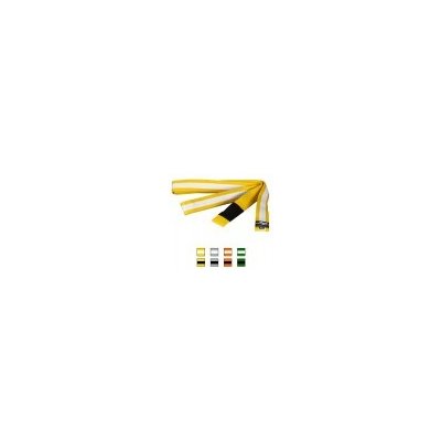 Dětský pásek na BJJ Ju Sport - žlutý s bílým pruhem – Zboží Dáma