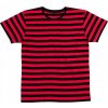 Pánské Tričko Pánské pruhované tričko s krátkým rukávem Mantis černá červená P109s