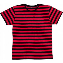 Pánské pruhované tričko s krátkým rukávem Mantis černá červená P109s