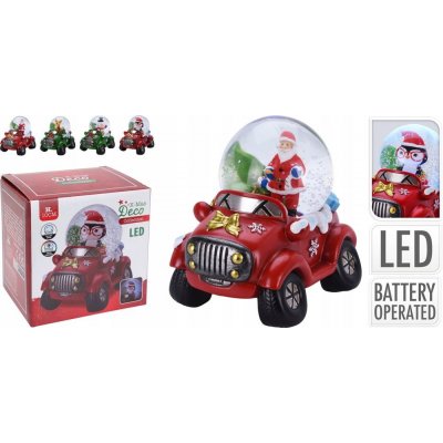 Koopman LED sněhová koule auto Vánoční figurka 12x10 cm 1ks – Hledejceny.cz