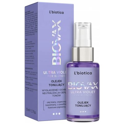 L'biotica Biovax Ultra Violet pro blond vlasy tónovací olej 50 ml – Hledejceny.cz