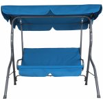 FurniGO Zahradní houpačka Holywood modrá – Zboží Dáma