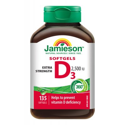 Jamieson Vitamín D3 2500 IU 135 kapslí – Hledejceny.cz