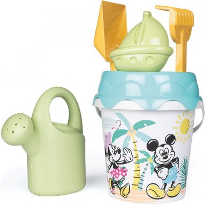 Smoby Green Mickey Minnie Mouse kbelík s pískovým příslušenstvím a bioplastovou konev – Hledejceny.cz