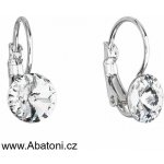 Swarovski Elements Rivoli vlepený krystal Dětské Ocelové náušnice visací bílé kulaté 51031.1 Crystal bílá čirá křišťálová – Zbozi.Blesk.cz