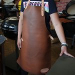 zVostra kožená zástěra Brown design look – Zboží Dáma