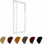 ALUPLAST Plastové jednokřídlové balkonové dveře dekor/bílé 90x200 Pravé Dvojsklo – Zboží Mobilmania