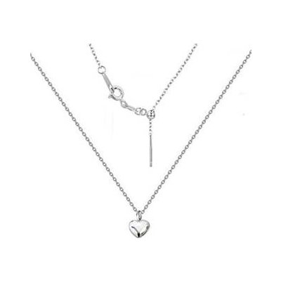 Nubis Stříbrný náhrdelník se srdcem crystals from Swarovski® crystal NB 0204-CR – Zboží Mobilmania