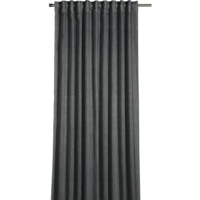 Závěs s řasící páskou se strukturou bavlny antracitový 245 x 135 cm – Hledejceny.cz