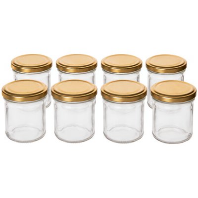 Orion Zavařovací sklenice + víčko zlatá 165 ml x 8ks – Zboží Dáma