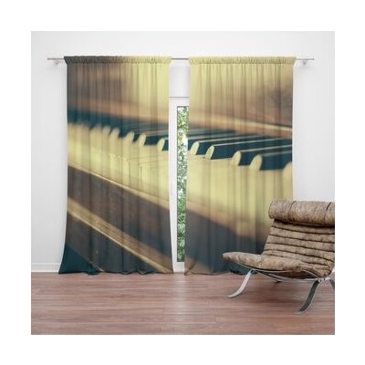 Sablio Závěs Klávesy klavíru: 2ks 140x250cm – Hledejceny.cz
