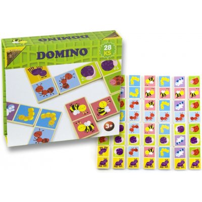 HM Studio Studo Wood Domino dřevěné Broučci 28 ks – Zboží Mobilmania