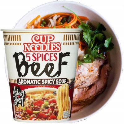Nissin Cup Noodles 5 Spices hovězí polévka 64 g – Zboží Dáma