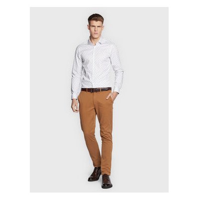 Calvin Klein košile Logo print slim fit K10K110930 bílá – Zboží Mobilmania