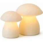 SIRIUS LED svíčka houba bílá sada 2 kusy cca 10 cm – Hledejceny.cz