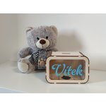 Dřevěná dětská pokladnička se jménem D-decor – Zboží Dáma