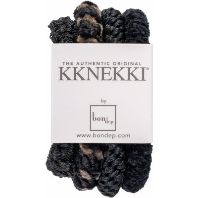 KKNEKKI Gumička do vlasů Kknekki no. 40 – set 4 ks, černá barva, textil – Hledejceny.cz