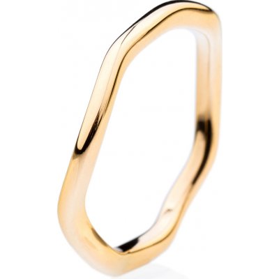 Franco Bene Deformovaný prsten pozlacený 575 – Zboží Dáma