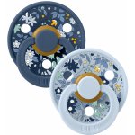 Bibs x Liberty Colour kaučuk dudlík kulatý 2ks baby blue steel blue – Zboží Dáma