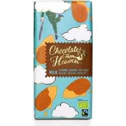 Chocolates from Heaven BIO mléčná čokoláda s karamelizovanými mandlemi a mořskou solí 37 % 100 g