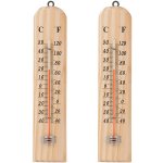 Verk 07184 Teploměr venkovní 26 cm dřevěný, 2 ks – Zboží Dáma
