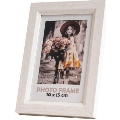 FANDY Dřevěný fotorámeček Bevel 10x15 1 béžový – Hledejceny.cz