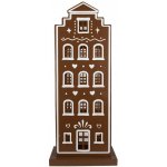 Hnědá kovová svítící perníková chaloupka Gingerbread House - 31*16*75 cm / 3*AA - Clayre & Eef – Hledejceny.cz