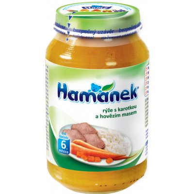 Hamánek Rýže s karotkou a hovězími kousky 230 g